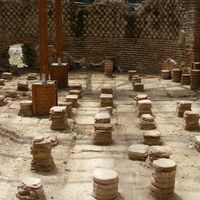 The calidarium of Imperial thermal baths of Grumentum
