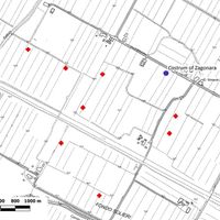 Fig. 2. The red diamonds correspond to early and high medieval rural sites located to the south-west of Lugo, RA (Image elaborated starting from Fig. 2, in Cavalazzi et al., in press).