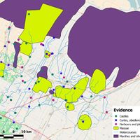 Fig. 6. Map showing all the evidence used to build the model.