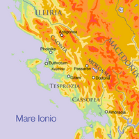 Fig. 1. Map of Northern Epirus with the main Towns (Giorgi, Bogdani 2012)