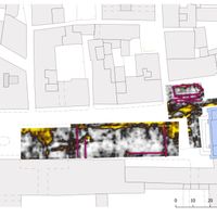 Fig. 5. Linear GPR anomalies linked to archaeological evidences.
