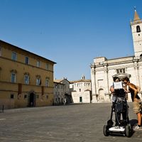 Fig. 6. GPR survey in Aringo square (photo by P.Giorgi)