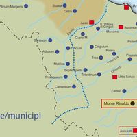 Fig. 1: The sanctuary of Monte Rinaldo in the Piceno region.  