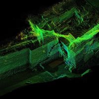 Fig. 5. Cloud of false colors of the Lion's Gate (by M. Benfatti)