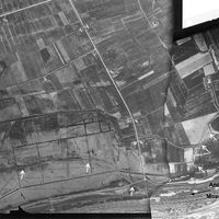 Fig. 7. Mosaic of S.A.R.A. flight, unknown year, 25, 2130 on the right and RAF flight, 1944, 29, 4089 on the left (rendering L. Ebanista)