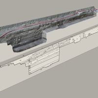 Fig. 5. Sanctuary of Apollo: stratification of the western road (via di Apollo) (F. Giannella).