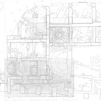 Fig. 3. Digitalization and georeferencing of end-of-excavation yearly maps (hand drawings).