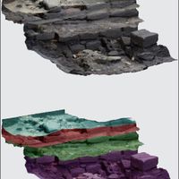 Fig. 7. 3D sequence of excavated stratigraphy.