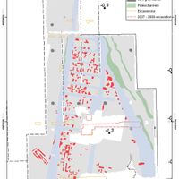 Fig. 7. Interpretation of the magnetometer survey results.