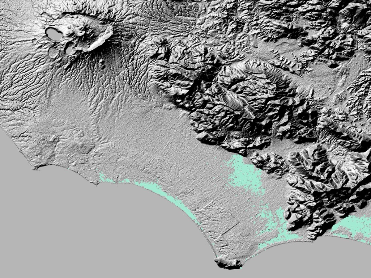 Water regimentation in the Pontine Plain between Astura and Fogliano